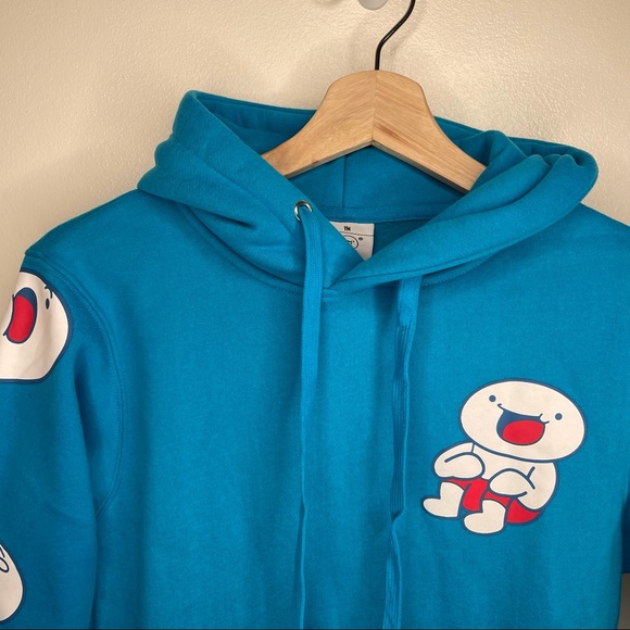 The Odd 1s Out Blue Hoodie Sweatshirt James Drawstring Kids Medium YouTube Merch - Picture 3 of 7
